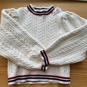 White Knit MNG Sweater Size: Small